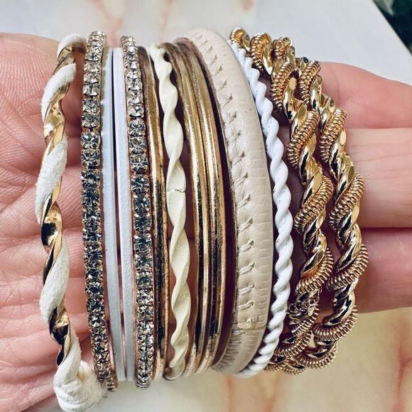 La Cotton gold tone bracelet bundle of 13 - Picture 2 of 8